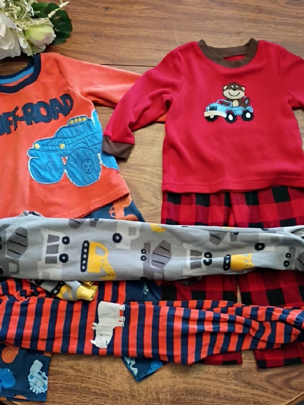 24 Months & 2T Bundle Carter's Orange and Blue Toddler Sleep Top